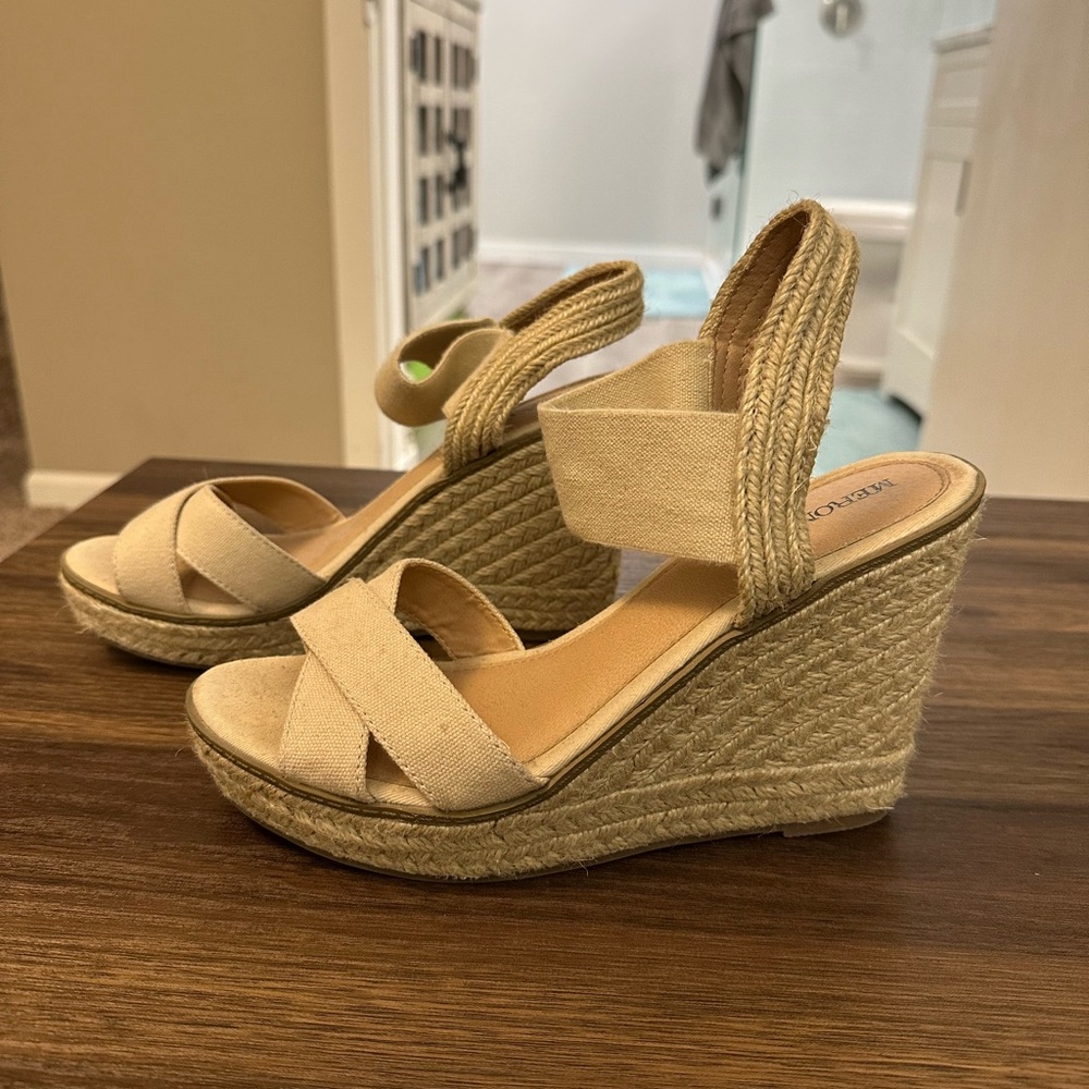 Merona Beige Women’s Wedge Sandals